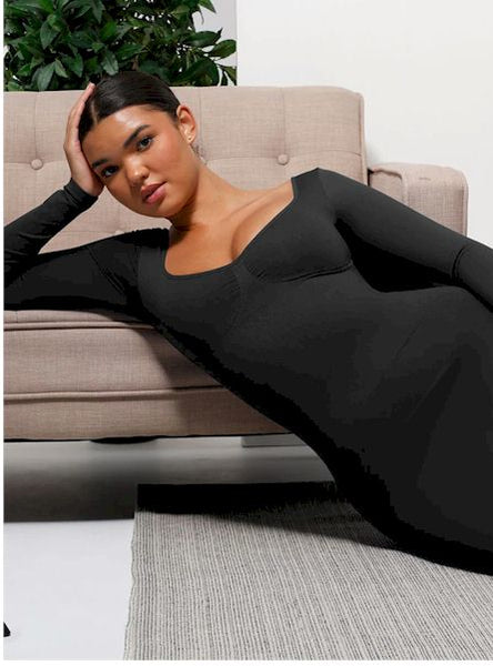 Eco-Friendly Shaping Dress with Slit