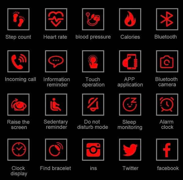 Smart Fitness Tracker Watch with Heart Rate &amp; Blood Pressure Monitor