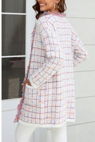 Luxurious Ultra-Soft Latticed Cardigan Sweater: Elevate Your Everyday Look