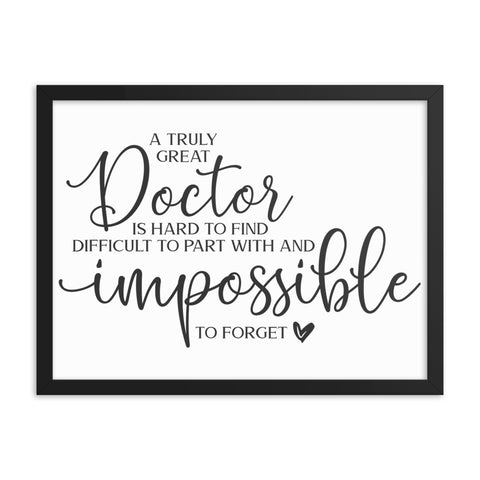 Great Doc Framed poster