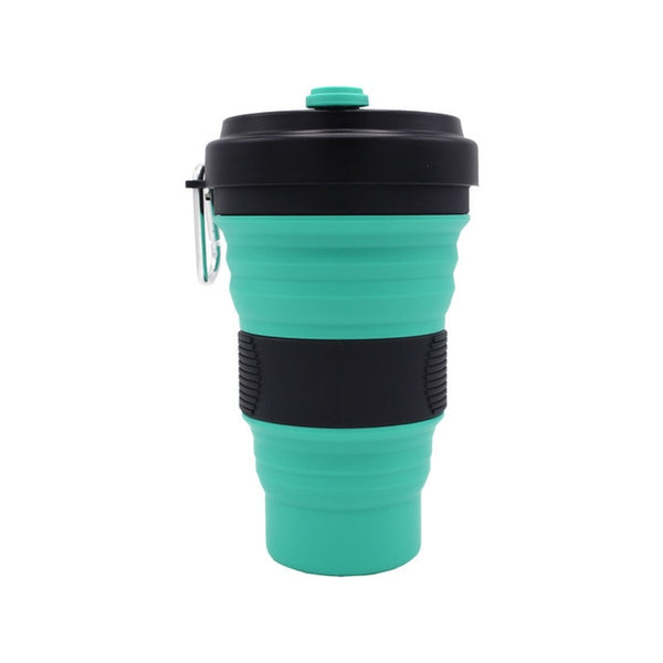 Collapsible Silicone Travel Coffee Cup With Lids