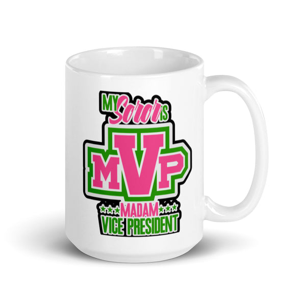 My Soros MVP Madam Vice President White Glossy Mug